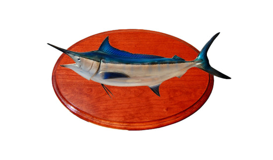 BLACK MARLIN TROPHY PLAQUE, HORIZONTAL