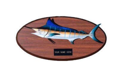 BLUE MARLIN TROPHY PLAQUE, SMALL