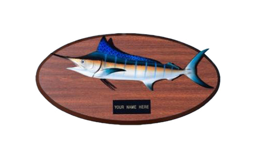 BLUE MARLIN TROPHY PLAQUE, SMALL