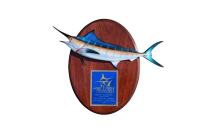 BLUE MARLIN TROPHY PLAQUE, VERTICAL