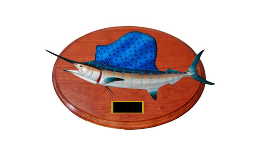 SAILFISH TROPHY PLAQUE, HORIZONTAL