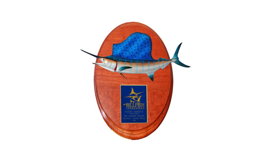 SAILFISH TROPHY PLAQUE, VERTICAL